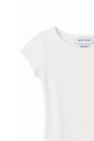 Coralie Beyaz Crop Top
