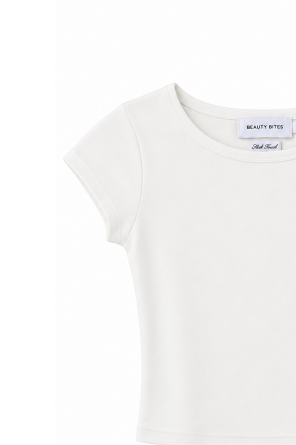 Coralie Beyaz Crop Top