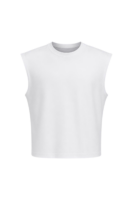 Lilou Beyaz Vatkalı Kolsuz Tshirt