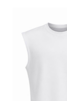 Lilou Beyaz Vatkalı Kolsuz Tshirt