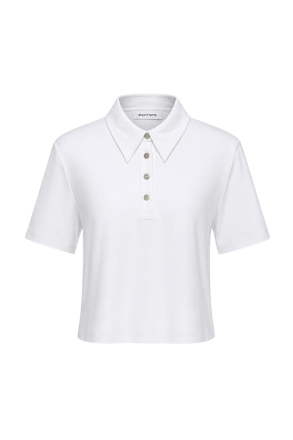 Marie Beyaz Polo Yaka Tshirt