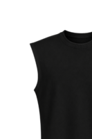Lilou Siyah Vatkalı Kolsuz Tshirt