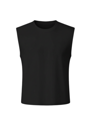 Lilou Siyah Kolsuz Tshirt