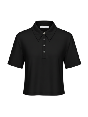 Marie Siyah Polo Yaka Tshirt