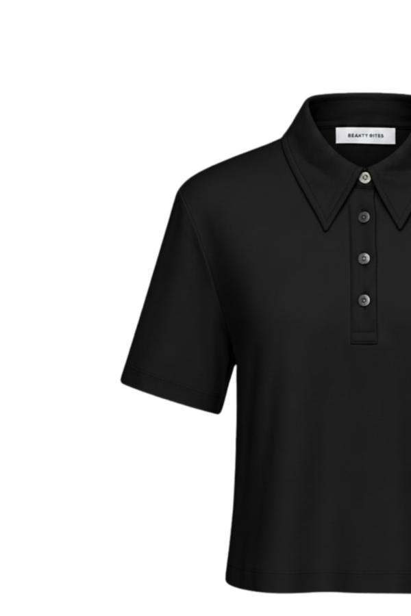 Marie Siyah Polo Yaka Tshirt