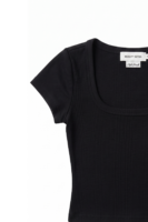 Remi Siyah Crop Top