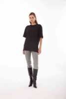 Zoe Siyah Boyfriend T-shirt