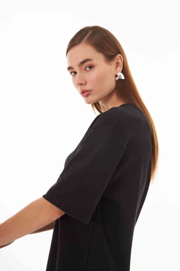 Zoe Siyah Boyfriend T-shirt