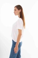 Anais Beyaz Basic T-shirt