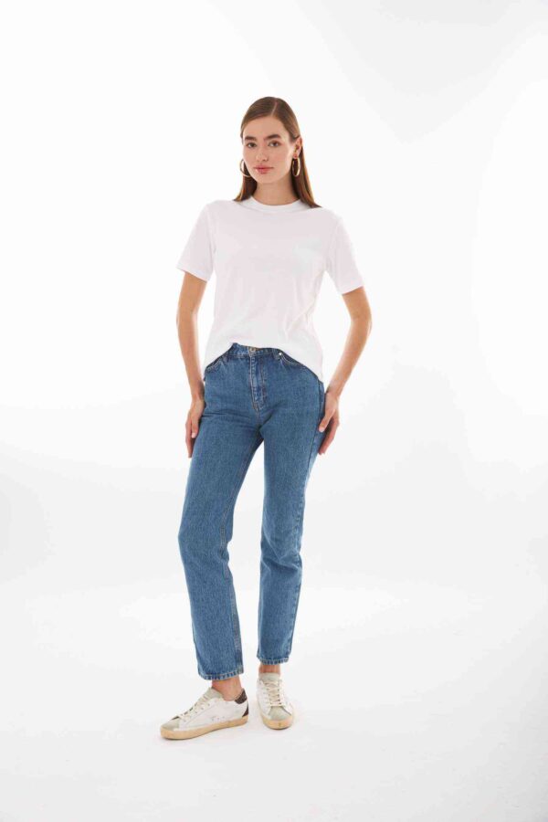 Anais Beyaz Basic T-shirt