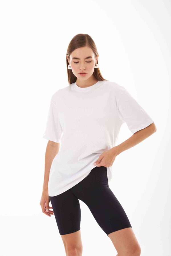 Zoe Beyaz Kişiselleştirilmiş Boyfriend T-shirt