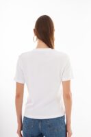 Anais Beyaz Basic T-shirt