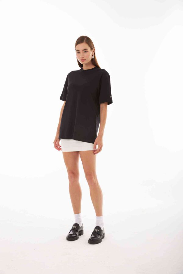 Zoe Siyah Kişiselleştirilmiş Boyfriend T-shirt