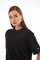 Zoe Siyah Kişiselleştirilmiş Boyfriend T-shirt