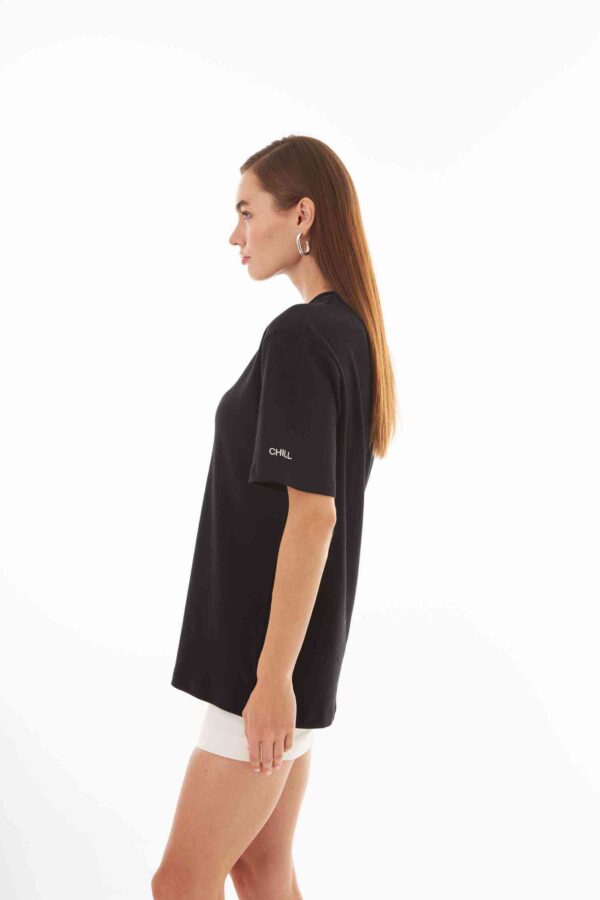 Zoe Siyah Kişiselleştirilmiş Boyfriend T-shirt
