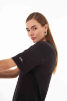 Zoe Siyah Kişiselleştirilmiş Boyfriend T-shirt