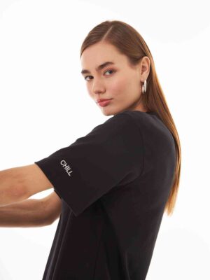 Zoe Siyah Kişiselleştirilmiş Boyfriend T-shirt