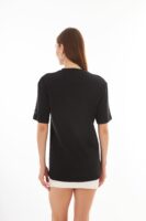 Zoe Siyah Kişiselleştirilmiş Boyfriend T-shirt