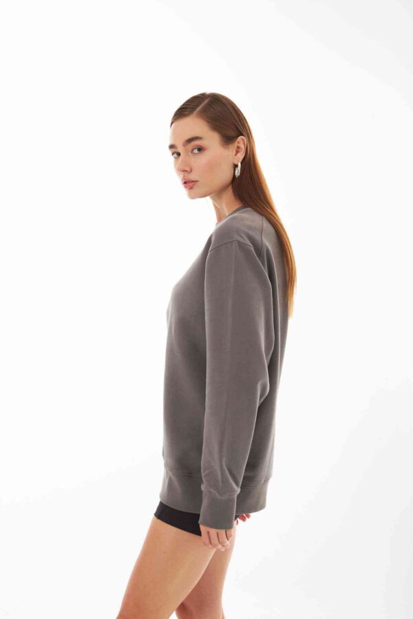 Valerie Gri Kişiselleştirilmiş Oversize Sweatshirt