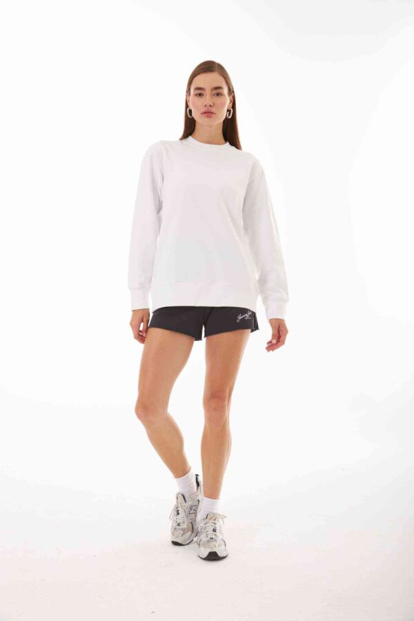 Valerie Beyaz Oversize Sweatshirt