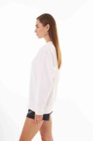 Valerie Beyaz Oversize Sweatshirt