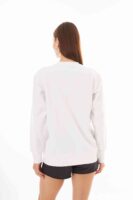Valerie Beyaz Kişiselleştirilmiş Oversize Sweatshirt