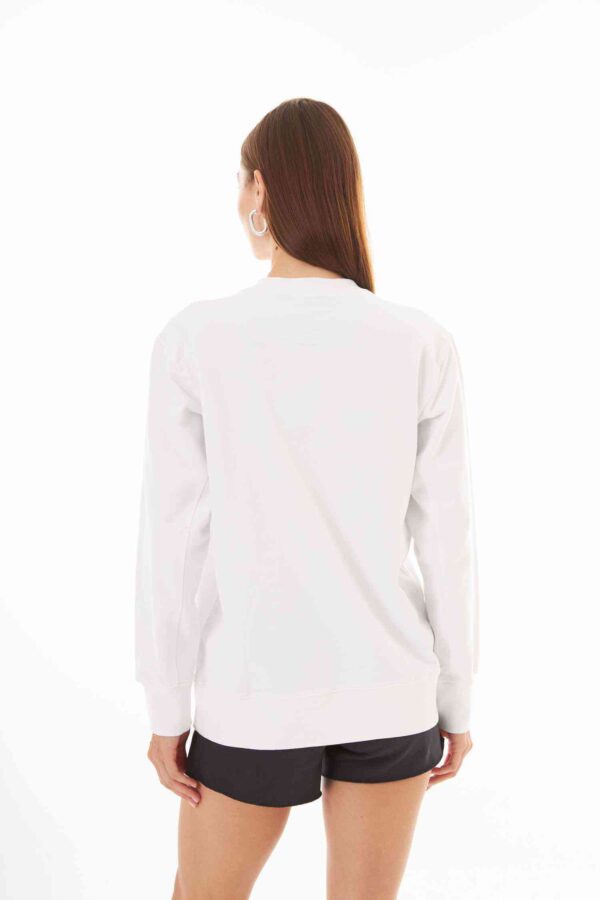Valerie Beyaz Kişiselleştirilmiş Oversize Sweatshirt