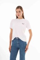 Anais Beyaz Kişiselleştirilmiş Basic T-shirt
