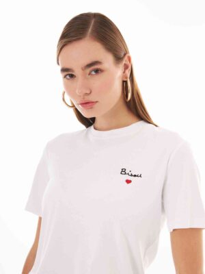 Anais Beyaz Kişiselleştirilmiş Basic T-shirt