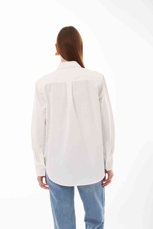 Amelie Beyaz Oversize Gömlek