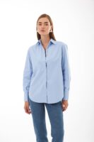 Amelie Mavi Oversize Gömlek