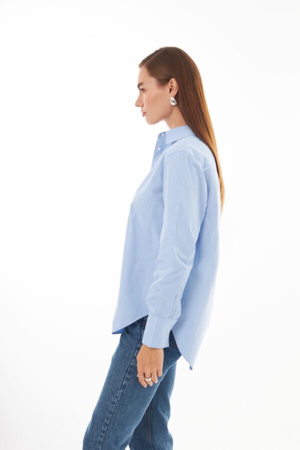 Amelie Mavi Oversize Gömlek