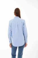 Amelie Mavi Kişiselleştirilmiş Oversize Gömlek