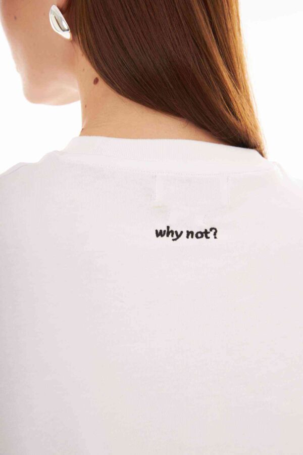 Zoe Beyaz Kişiselleştirilmiş Boyfriend T-shirt
