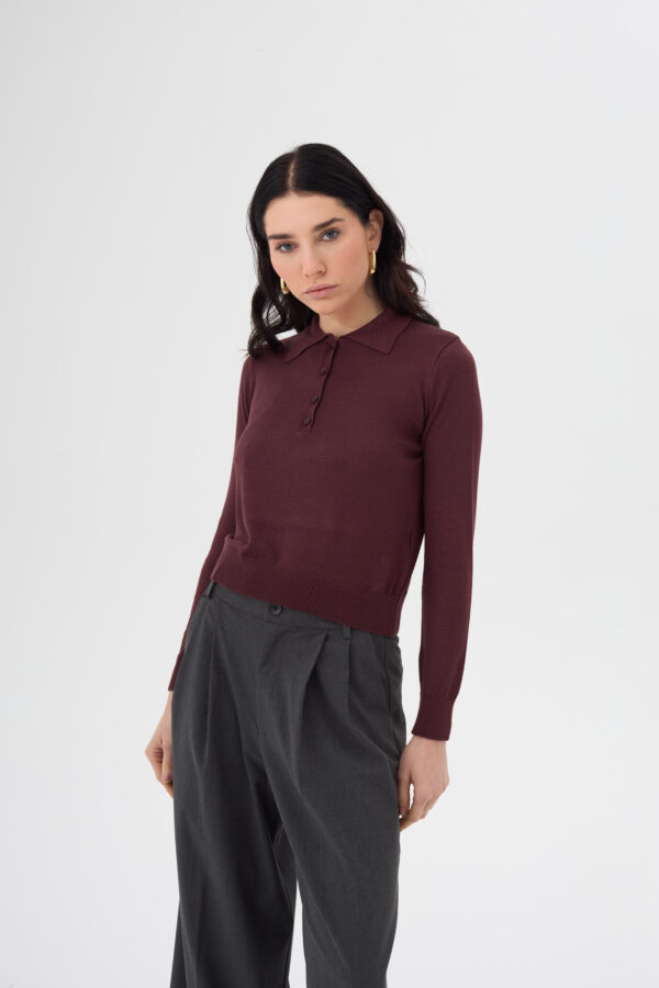 Clara Bordo Polo Yaka Triko