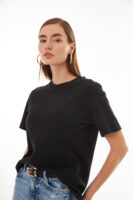 Anais Siyah Basic T-shirt