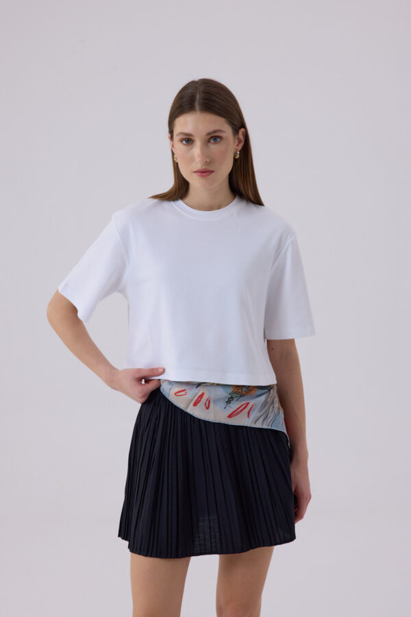 Berthe Crop Boyfriend Beyaz Tshirt