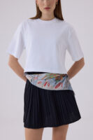 Berthe Crop Boyfriend Beyaz Tshirt