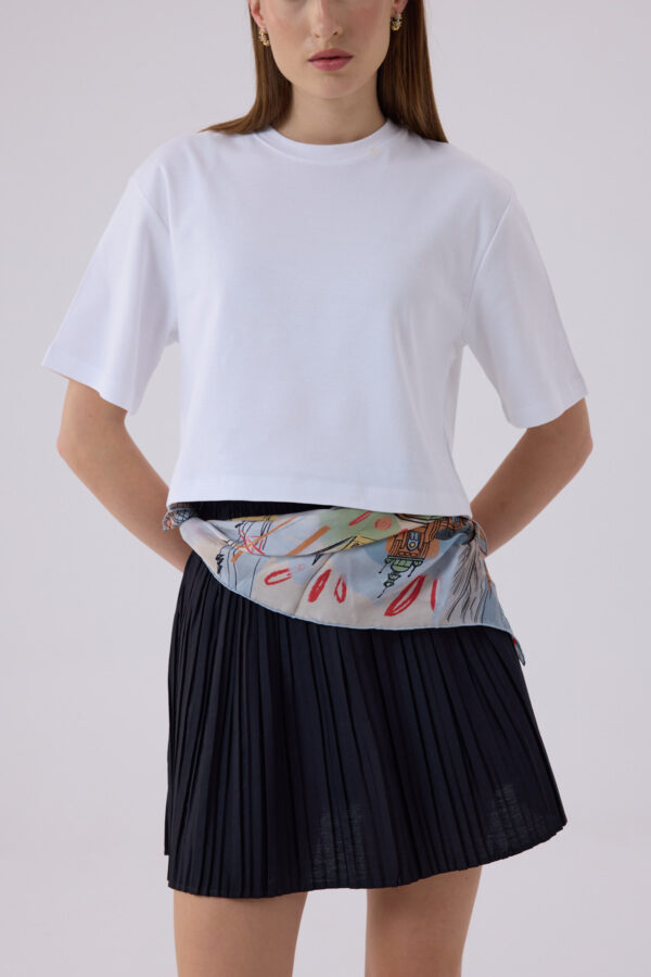Berthe Crop Boyfriend Beyaz Tshirt