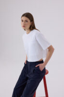 Berthe Crop Cepli Boyfriend Beyaz Tshirt