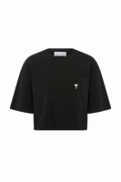 Berthe Crop Cepli Boyfriend Kişiselleştirilmiş Siyah Tshirt