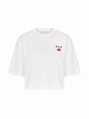 Berthe Crop Boyfriend Kişiselleştirilmiş Beyaz Tshirt
