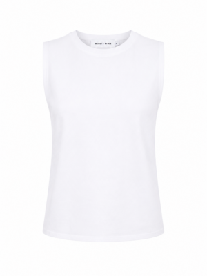 Lilou Beyaz Kolsuz Tshirt