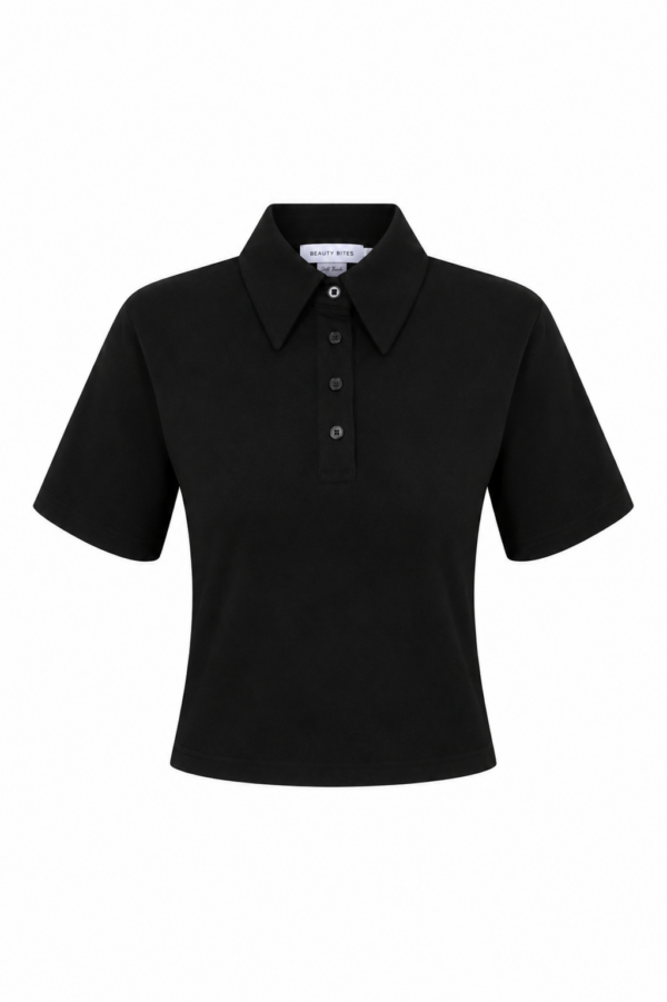 Marie Siyah Polo Yaka Tshirt