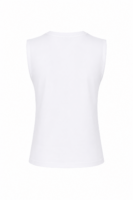 Lilou Beyaz Kolsuz Tshirt