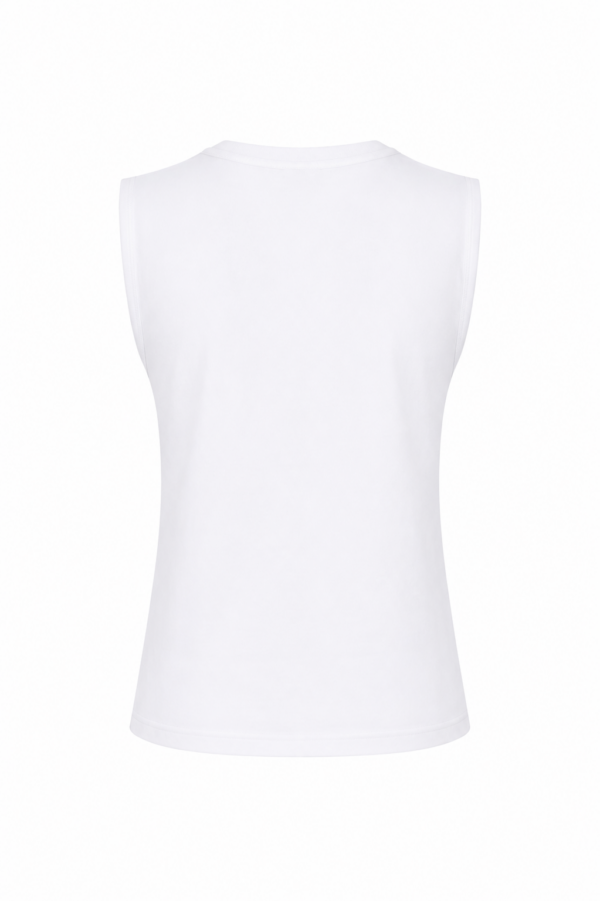 Lilou Beyaz Kolsuz Tshirt