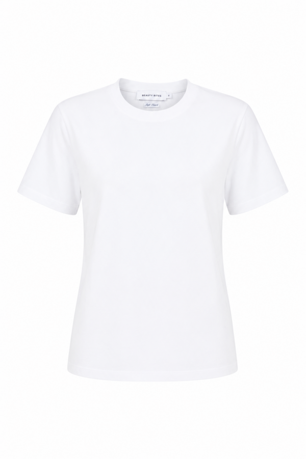 Anais Vatkalı Beyaz Basic T-shirt