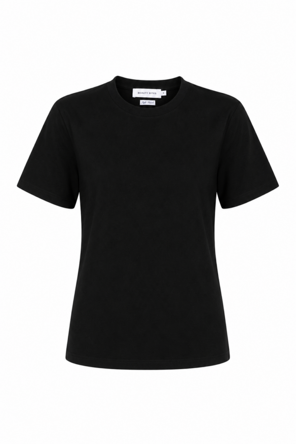 Anais Vatkalı Siyah Basic T-shirt