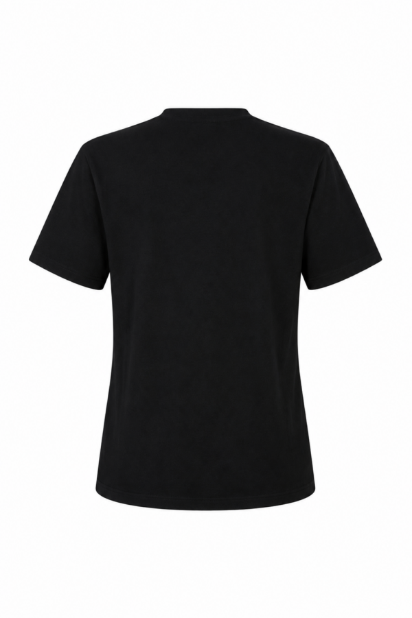 Anais Vatkalı Siyah Kalp Detaylı Tshirt