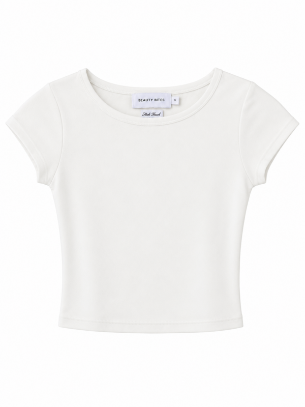 Coralie Beyaz Crop Top